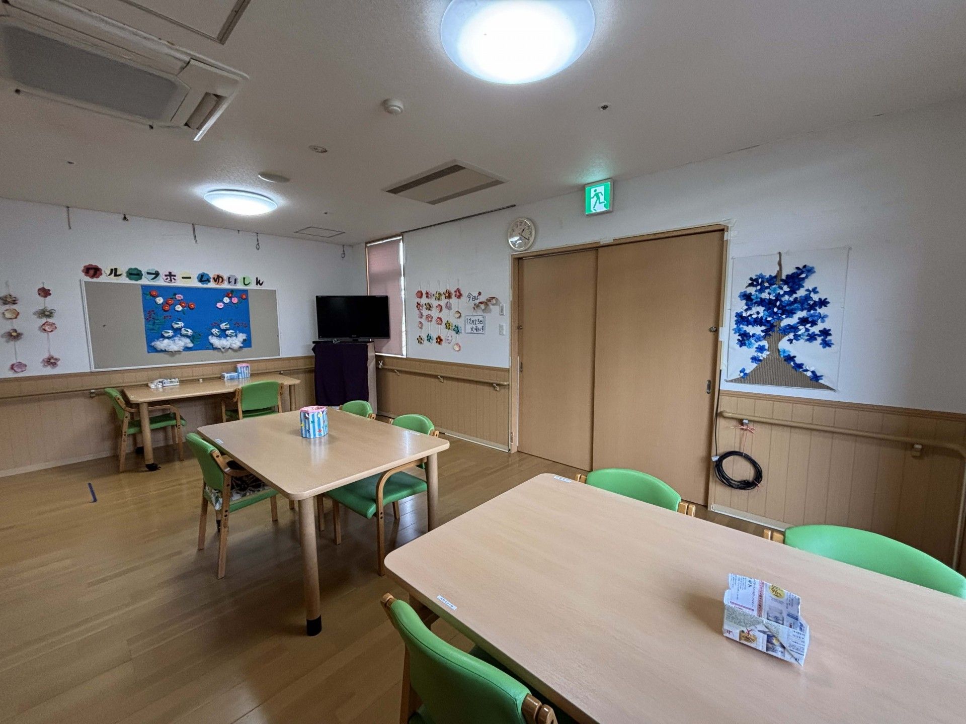 明るい共有スペース