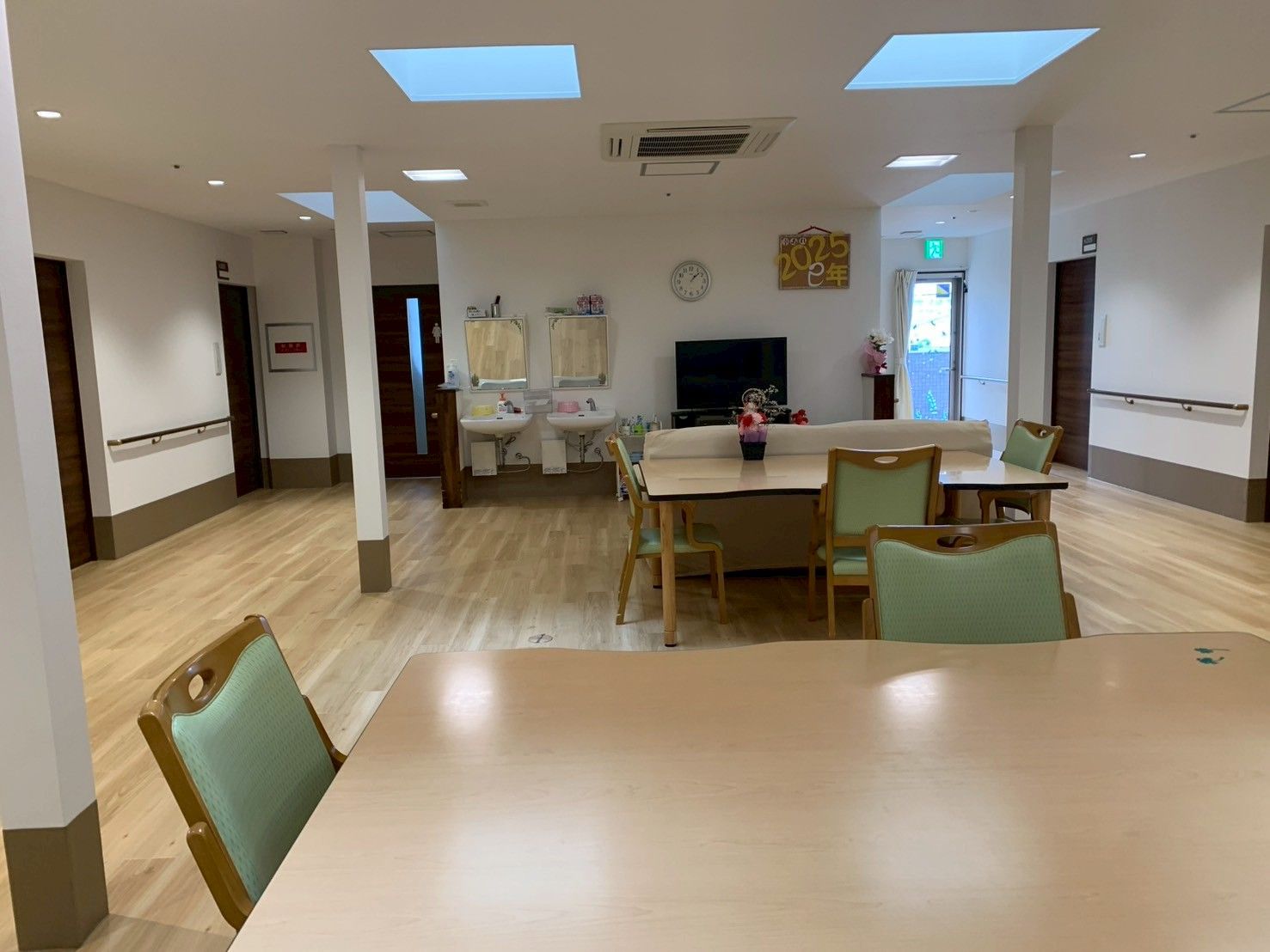 明るい共有スペース