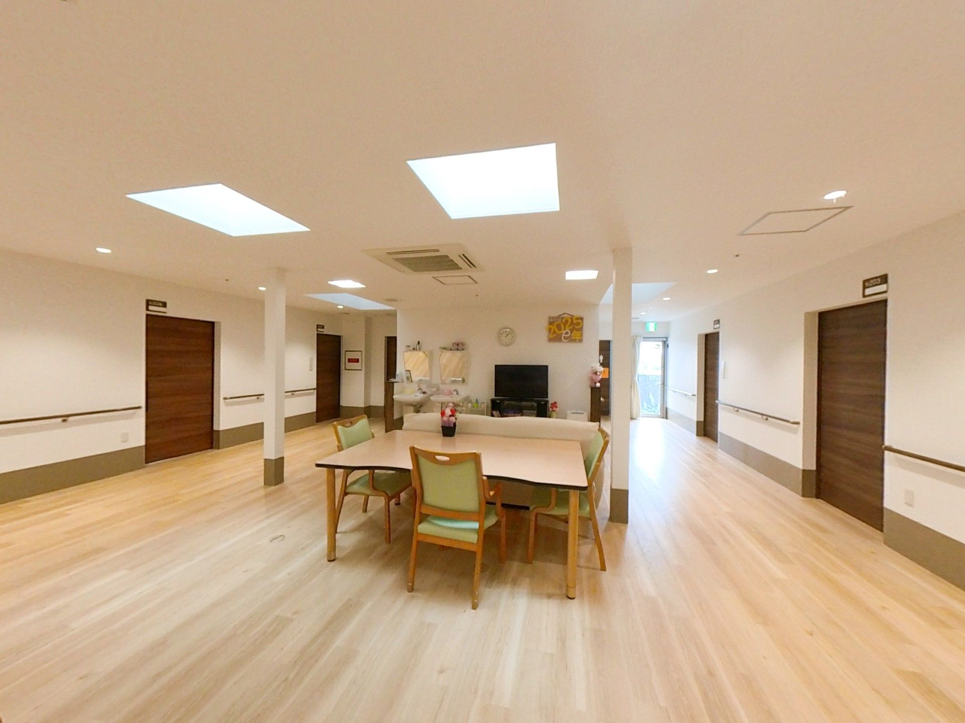 明るい共有スペース