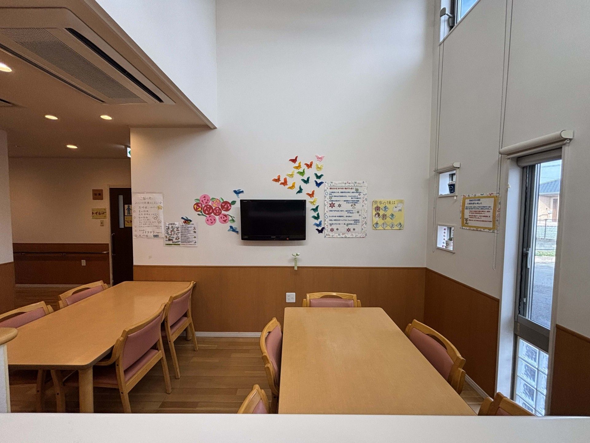 明るい共有スペース