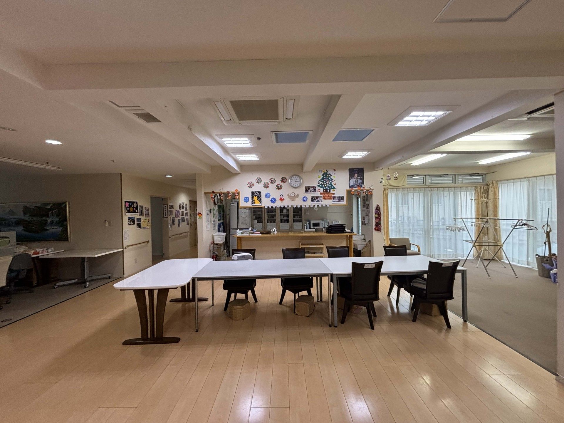 明るい共有スペース