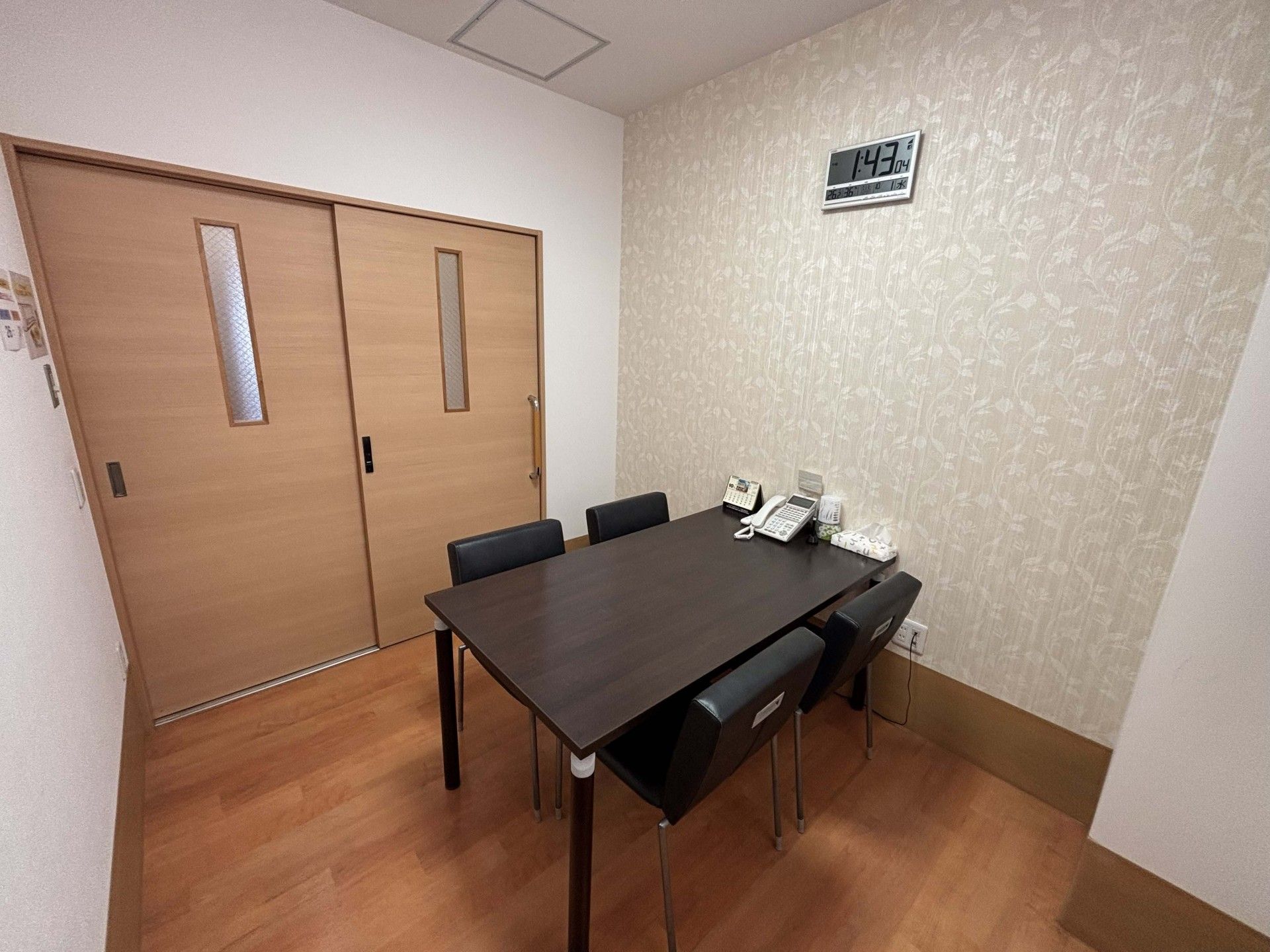 落ち着いた相談室