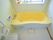 手すりが設置してある、入居者に配慮した浴室