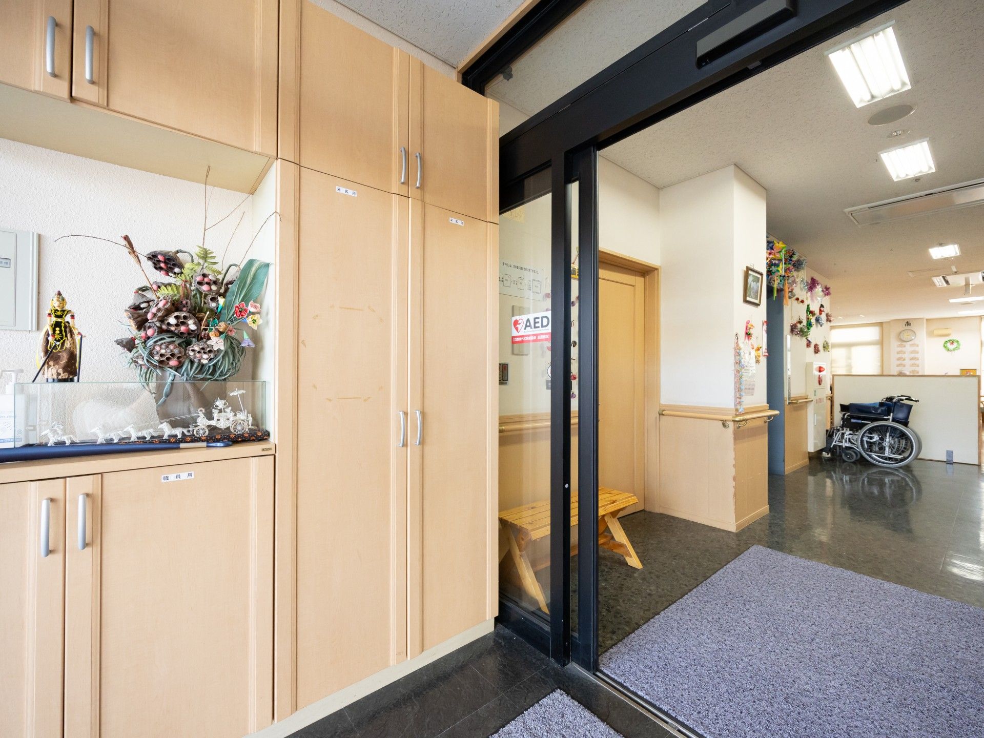 明るいエントランス