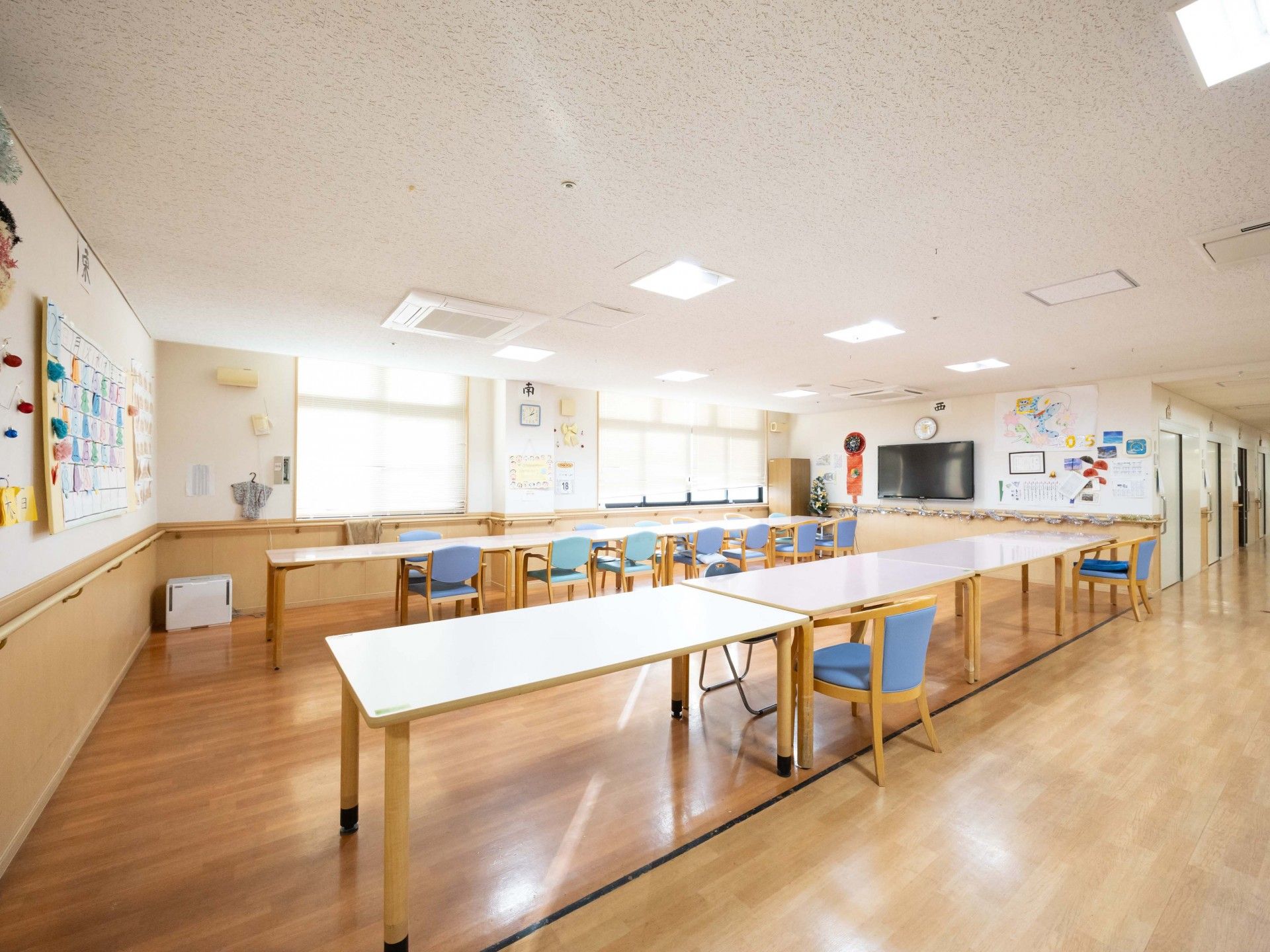 明るい共有スペース