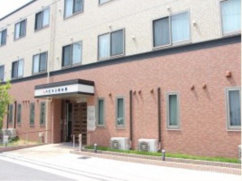 外壁は、レンガ色とクリーム色のツートンカラーである。玄関には大きなひさしがある。安全性に配慮し、手すりが設置されている。