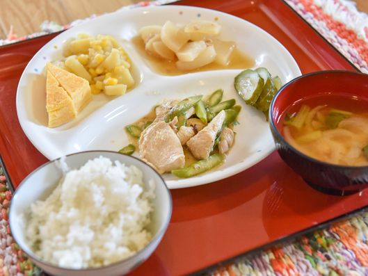 食事のアップ