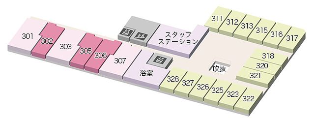 ユーライフメゾンみなみの風の3Ｆのフロアマップ