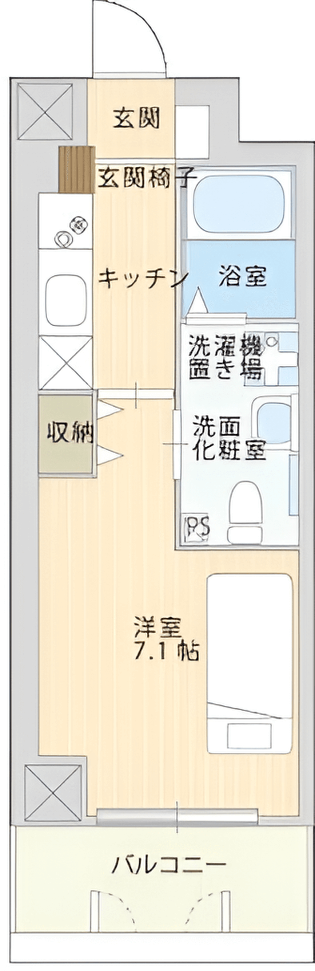 ケアリッツレジデンス妙典のA-TYPEの間取り図