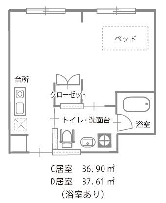 憩いの里津ケアホームの間取り3の間取り図
