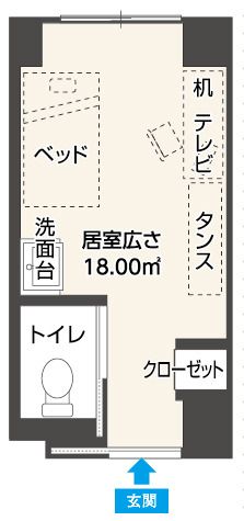 チャームスイート京王聖蹟桜ヶ丘の間取り1の間取り図