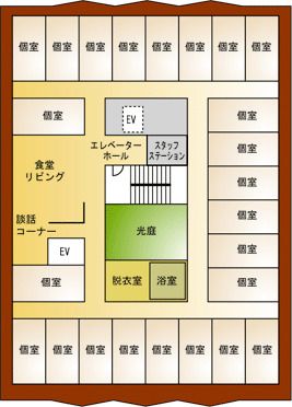 ブリスイン野田新館の3Fのフロアマップ