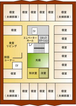ブリスイン野田新館の4Fのフロアマップ