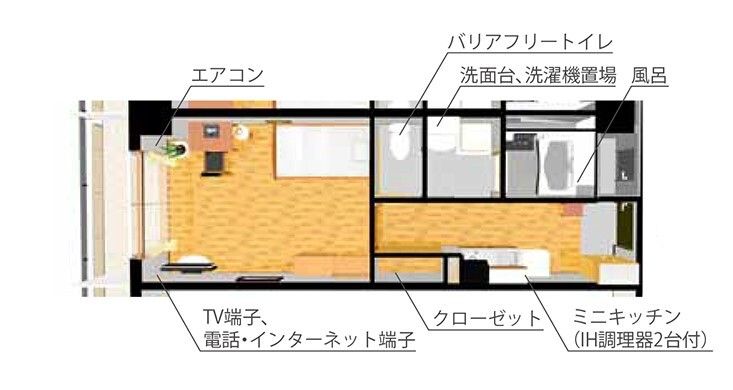 アースサポートクオリアパーソナル仙台大和町の間取りの間取り図
