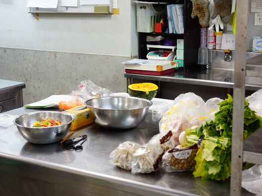 調理場にある食材
