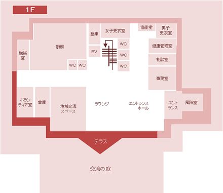 あいハート離宮前の1Ｆのフロアマップ