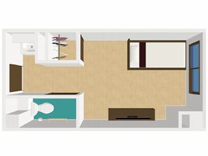 Welfare城東鴫野の居室Aタイプの間取り図