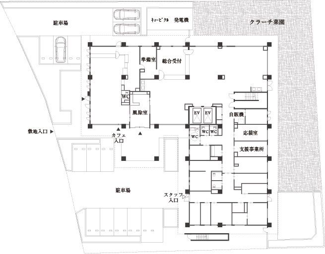 クラーチ・ファミリア船橋の1階のフロアマップ