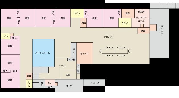 グループホーム 四ッ葉のフロアマップ1のフロアマップ