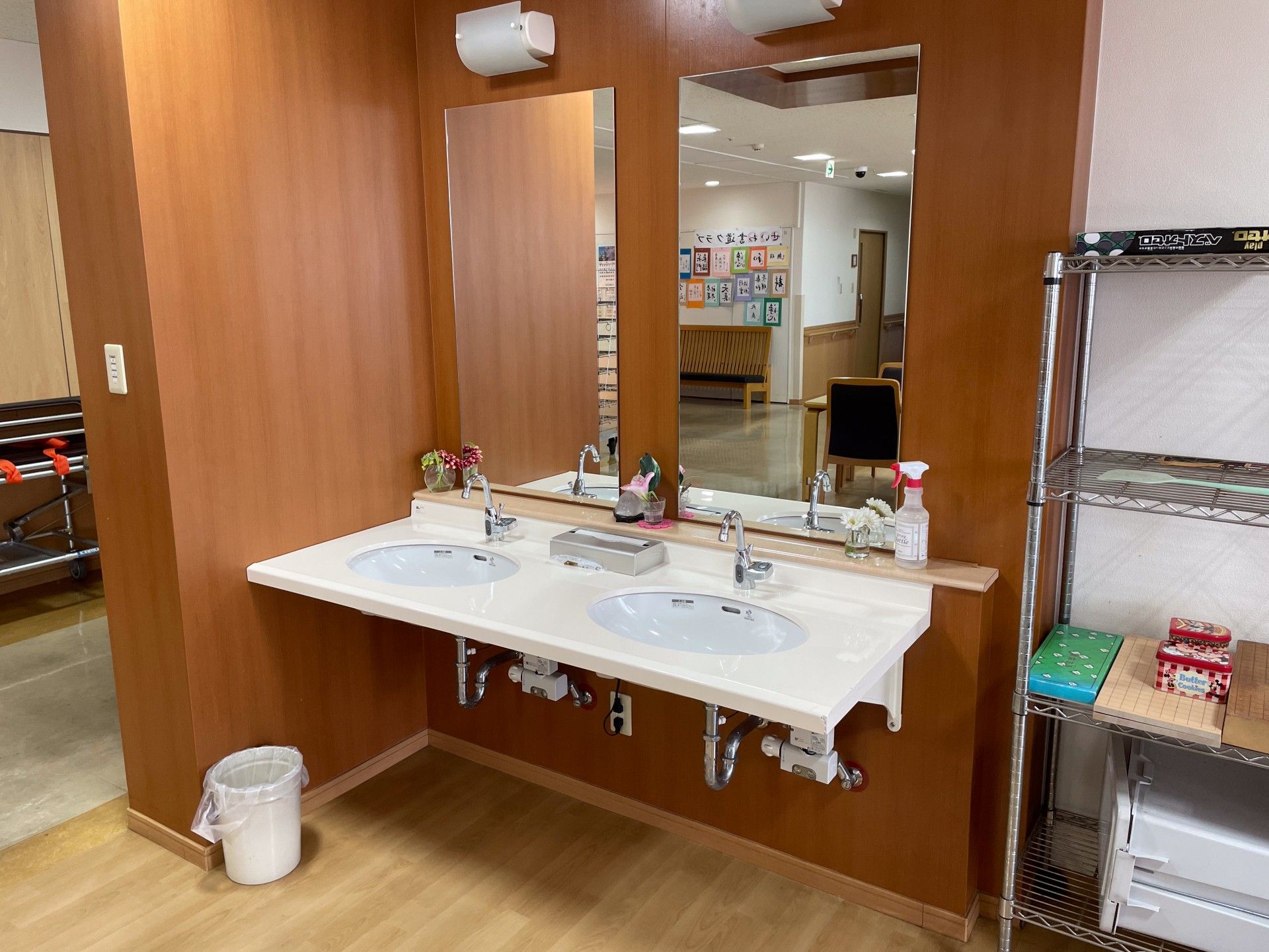 清潔な洗面スペース