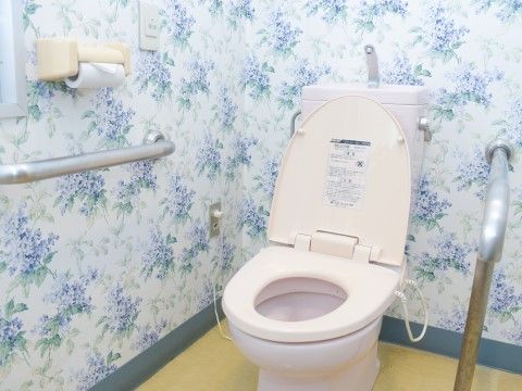 「サポートリビング楽居」のトイレ。清潔感のあるトイレ。