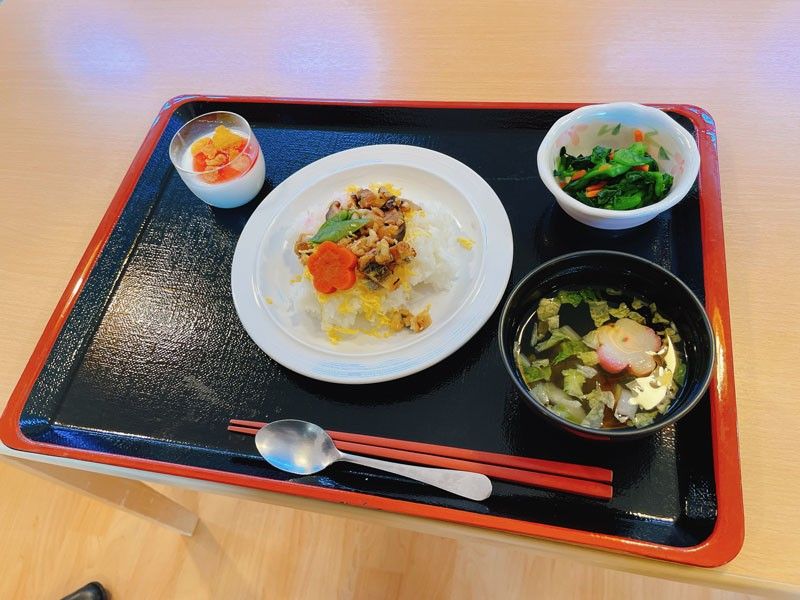 栄養満点の食事風景