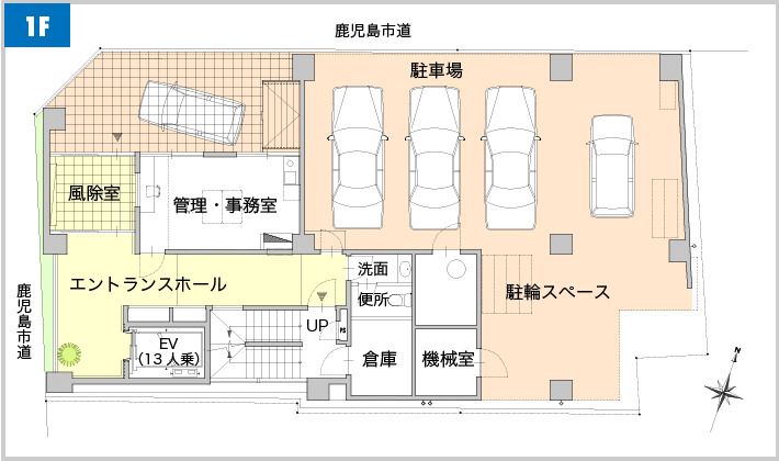 ウィステリア新上橋の1Ｆのフロアマップ