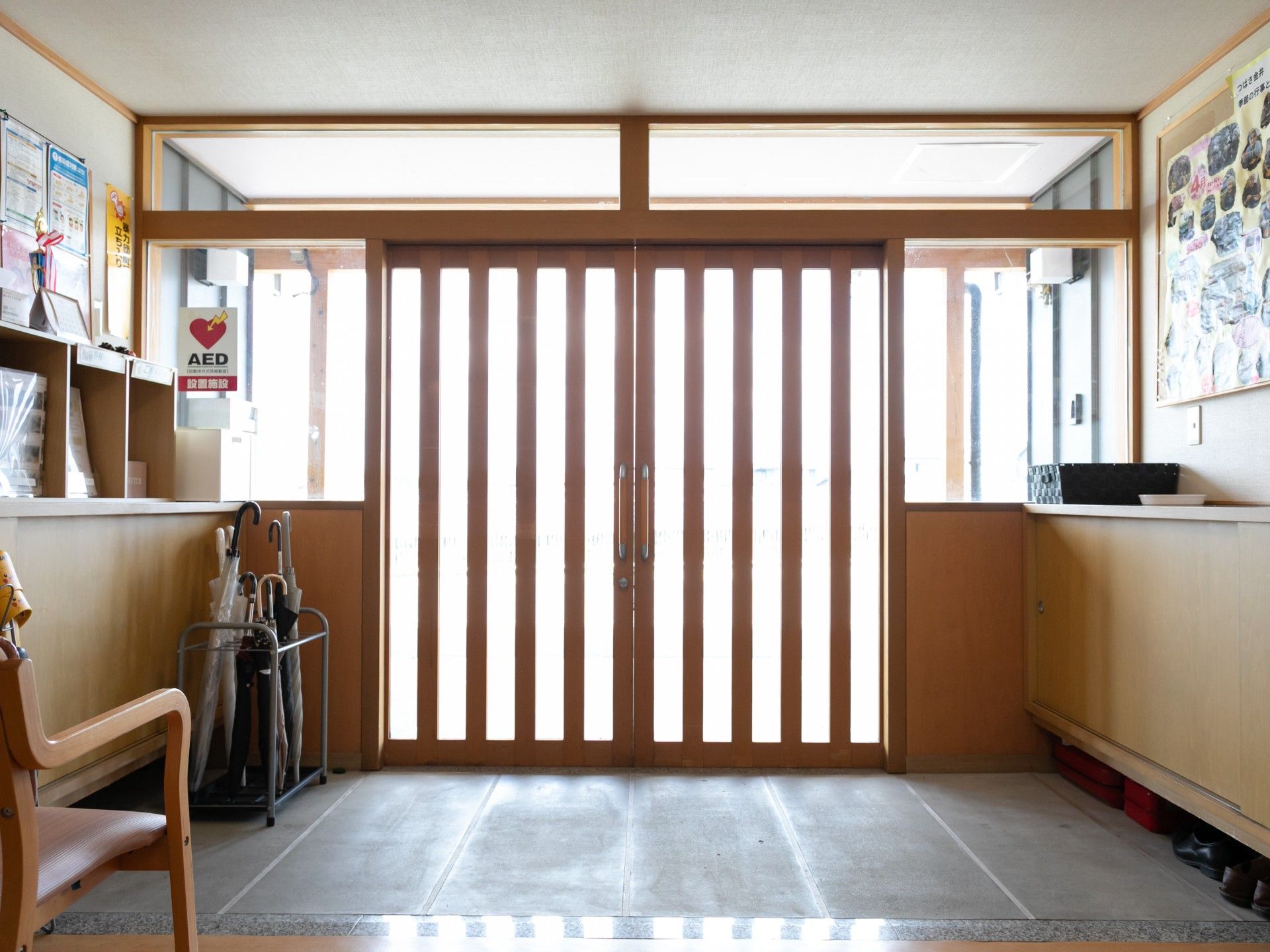 明るいエントランス