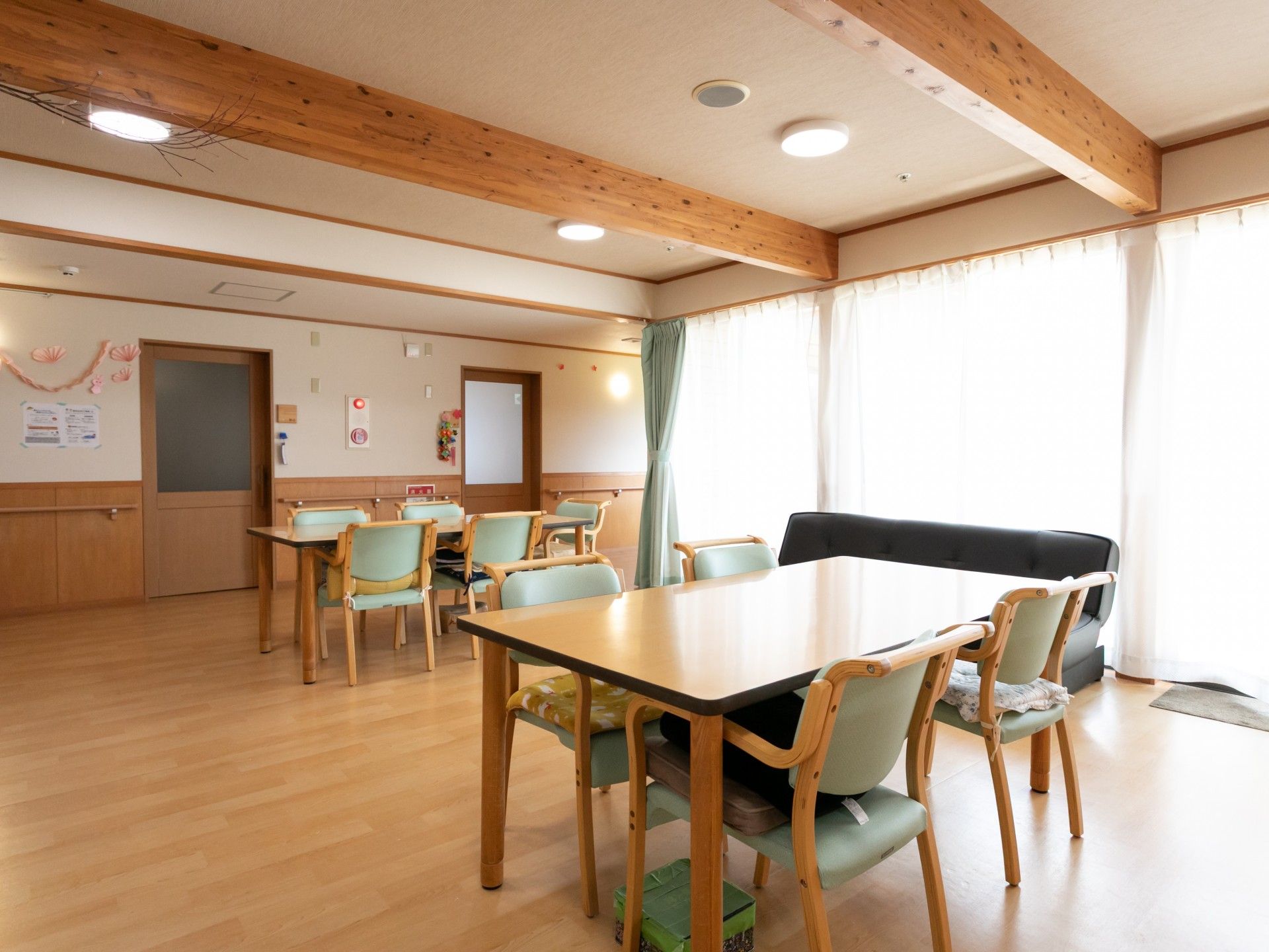 明るい共有スペース