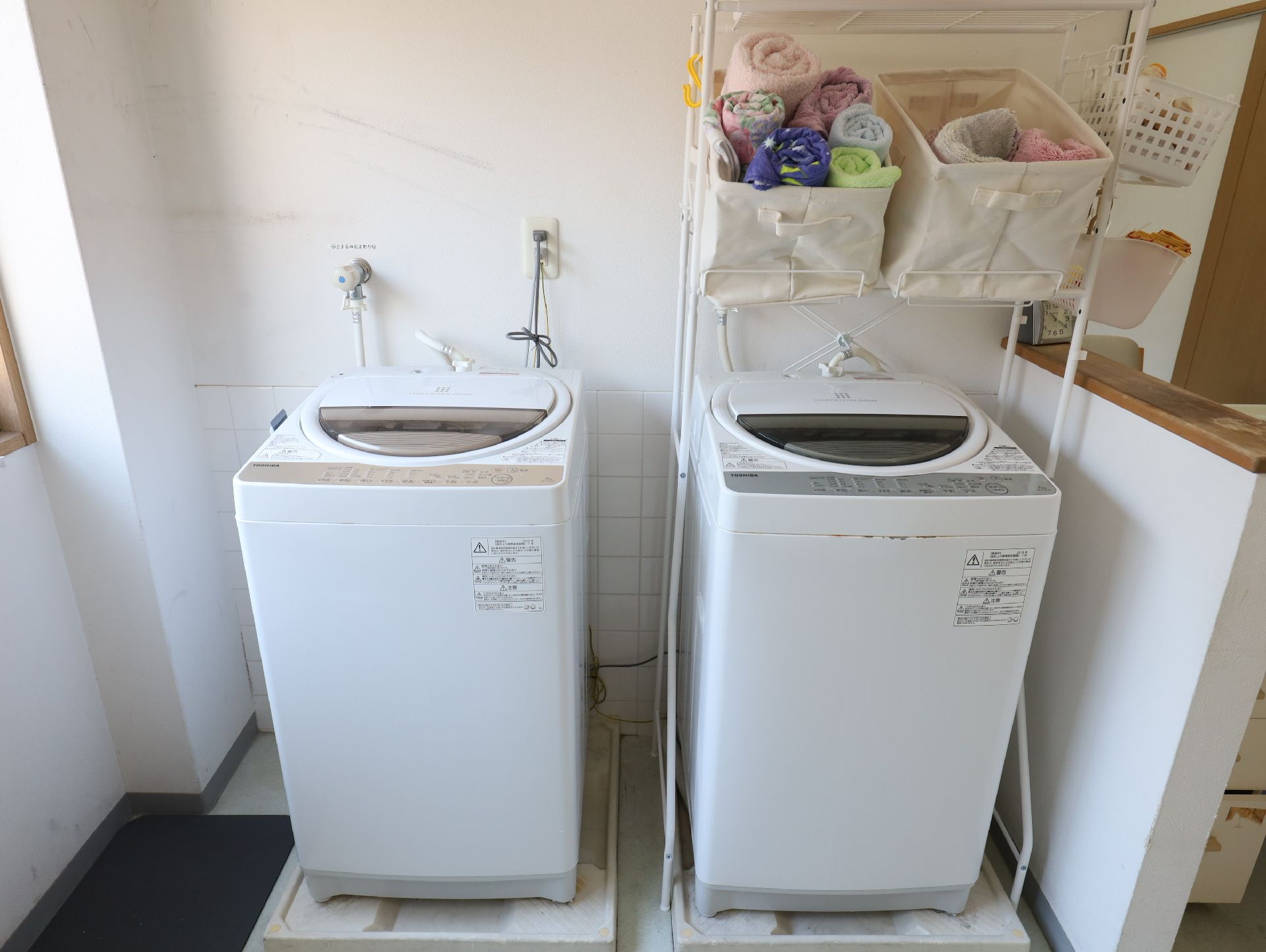 施設内洗濯機と乾燥機