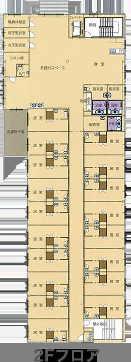ほのか八尾の2Ｆのフロアマップ