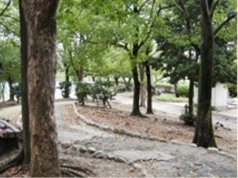 すぐ近くにある公園である。ウォーキングやベンチに座っての休憩など、豊かな緑を感じながら過ごすことできる。