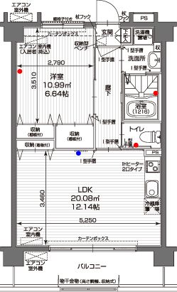 アイリスガーデン昭島の1LDKの間取り図