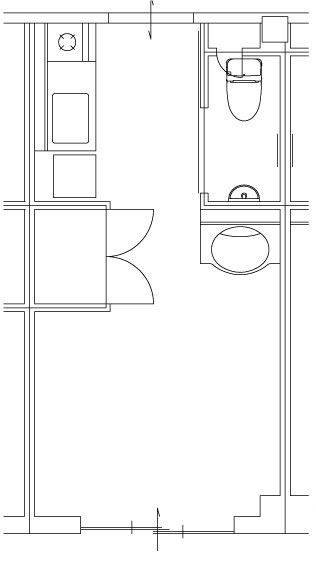サービス付高齢者向け住宅 あすか箕面の居室の間取り図