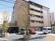 施設の敷地内はきれいに舗装されている。建物前には駐車スペースがあり、入口前には車椅子優先の駐車スペースがある。