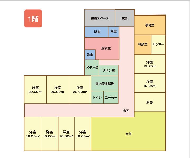 リブナス春日井の1階のフロアマップ