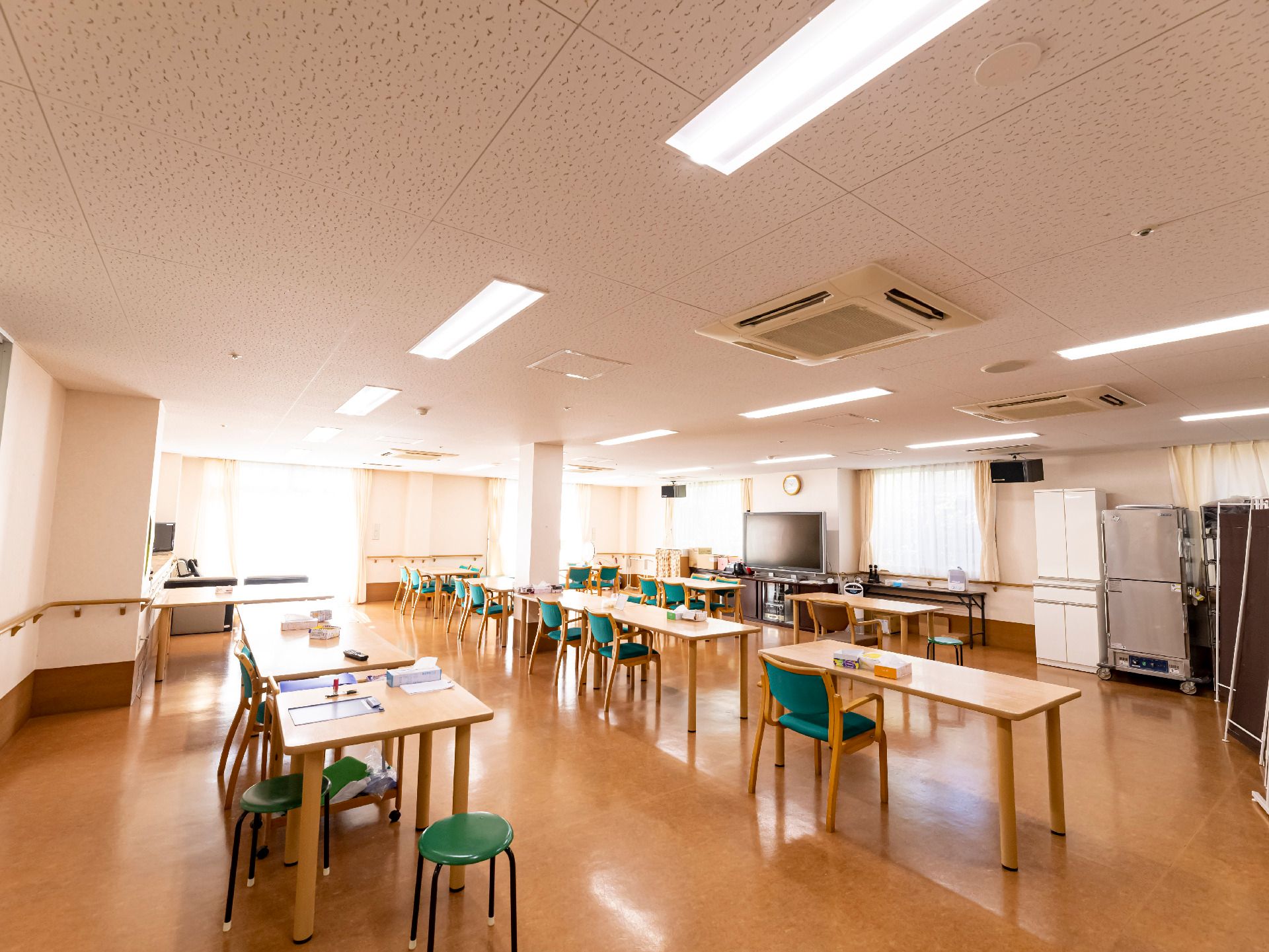 入居者がコミュニケーションを楽しむことのできる共有スペース