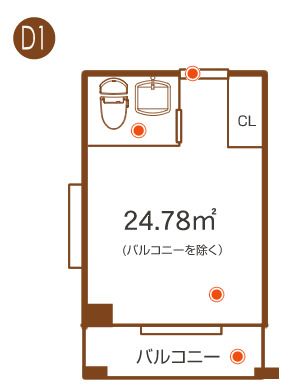 有料老人ホーム エコハウスくみのきの間取り2の間取り図