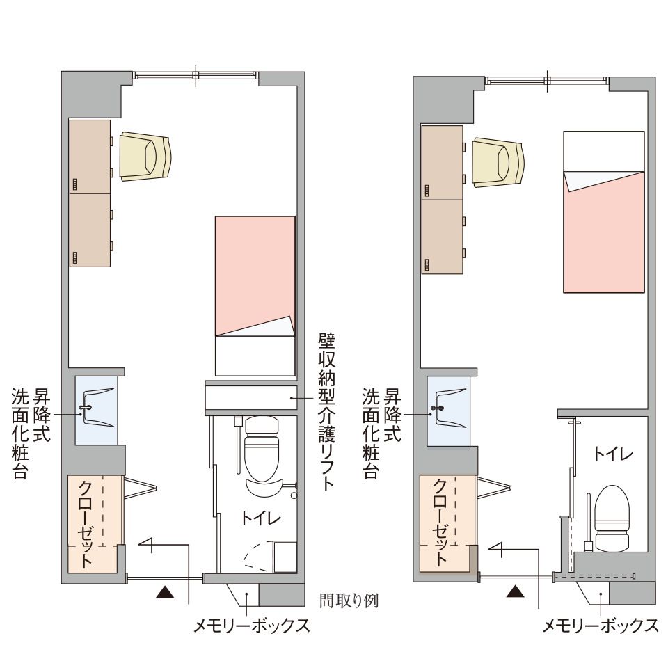 グッドタイム リビング 嵯峨広沢のお一人さまタイプの間取り図
