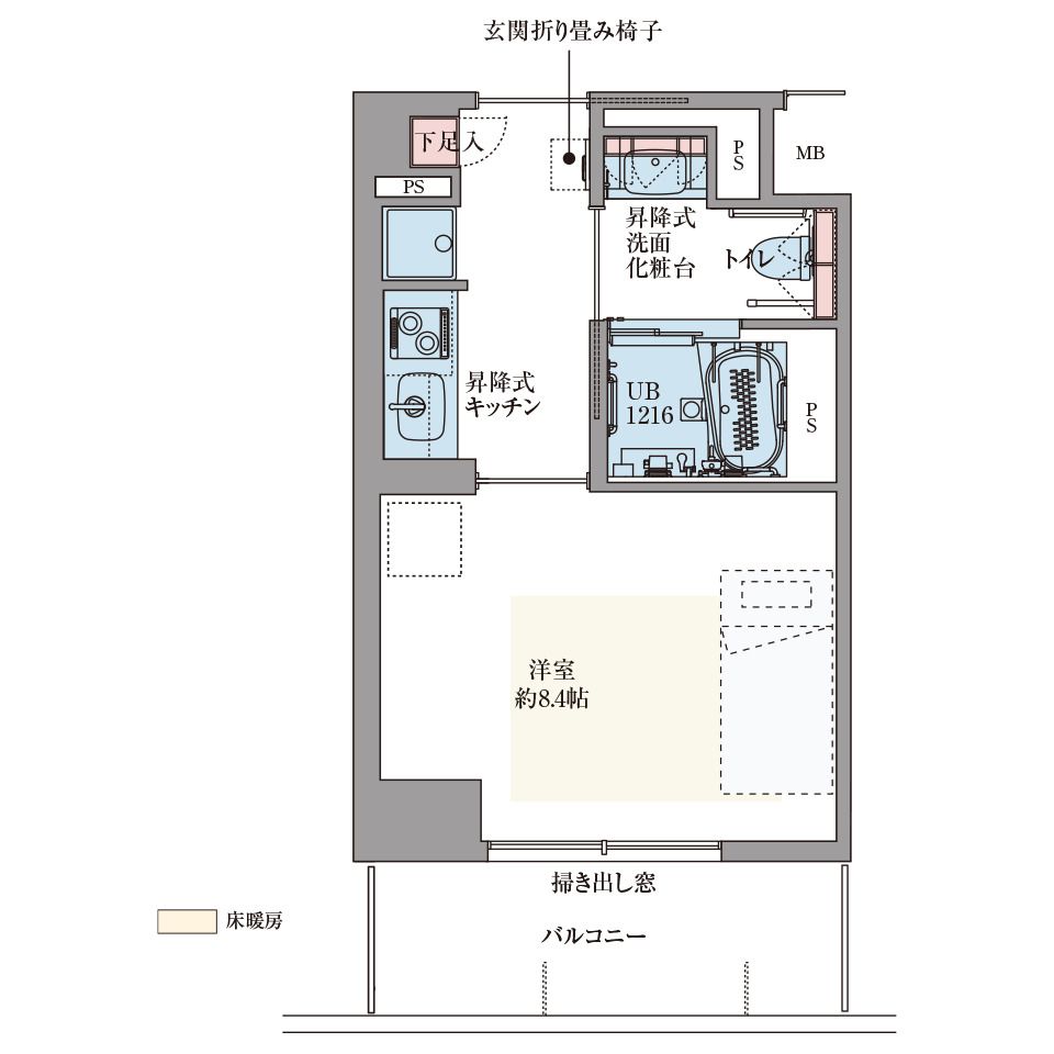 グッドタイム リビング 嵯峨有栖川-アネックス-の間取り1の間取り図