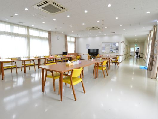 施設内の食堂