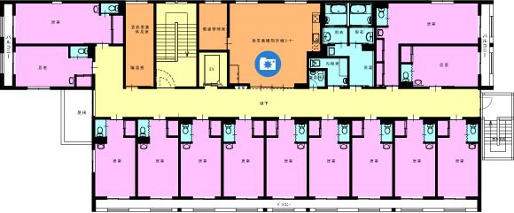 スタイルケア南越谷の3Ｆのフロアマップ