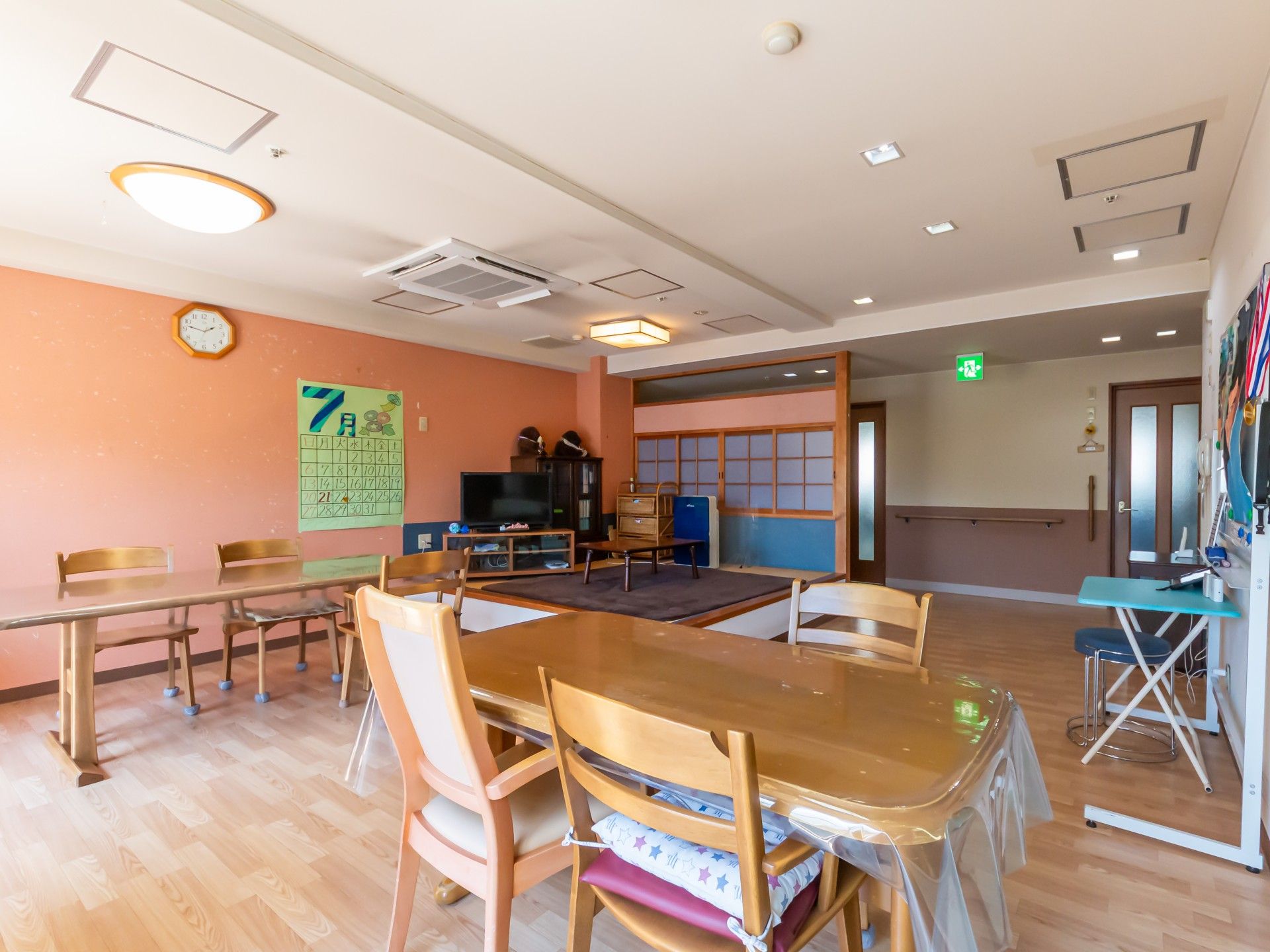 明るい共有スペース