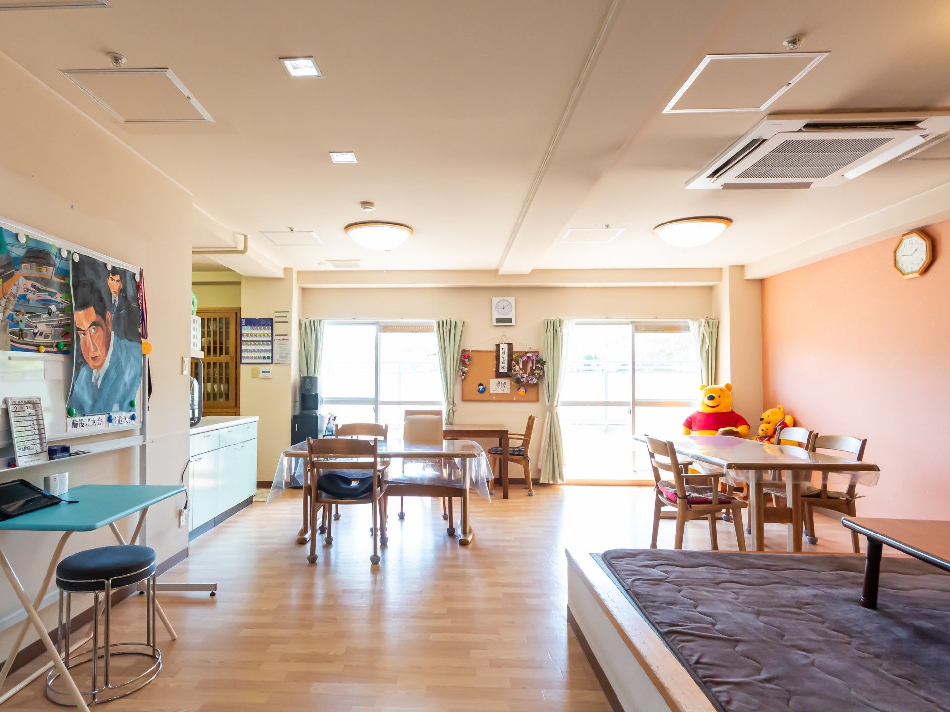 明るい共有スペース