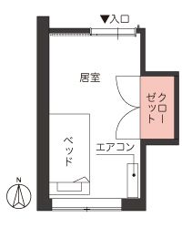 ツクイ静岡川合 グループホームの居室1の間取り図