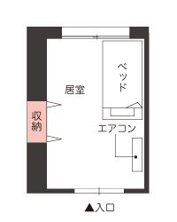 ツクイ札幌山鼻 グループホームの居室の間取り図