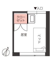 ツクイ新潟姥ヶ山 グループホームの居室1のフロアマップ