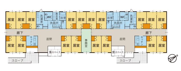 ツクイ柏崎 グループホームのフロアマップ1のフロアマップ