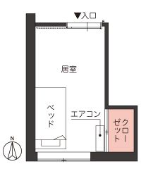 ツクイ伊勢原高森 グループホームの居室1の間取り図