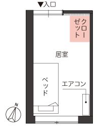 ツクイ蘇我 グループホームの居室の間取り図